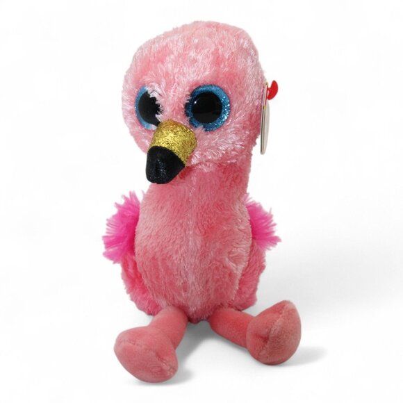 Ty Other - Ty Beanie Boos Gilda The Flamingo Plush Toy - Pink Collectible Stuffed Animal Wi